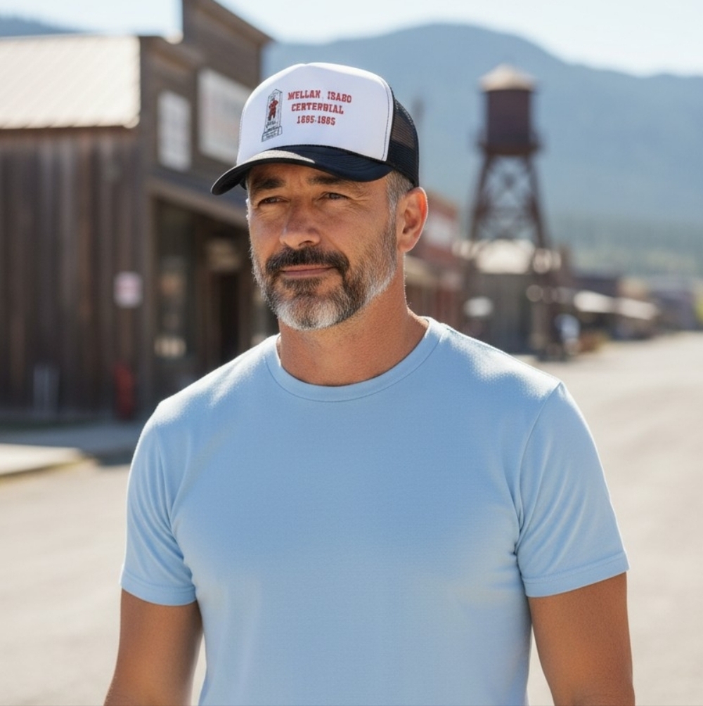 Vintage Trucker-Style Cap Hat Commemorating the Mullan, Idaho Centennial